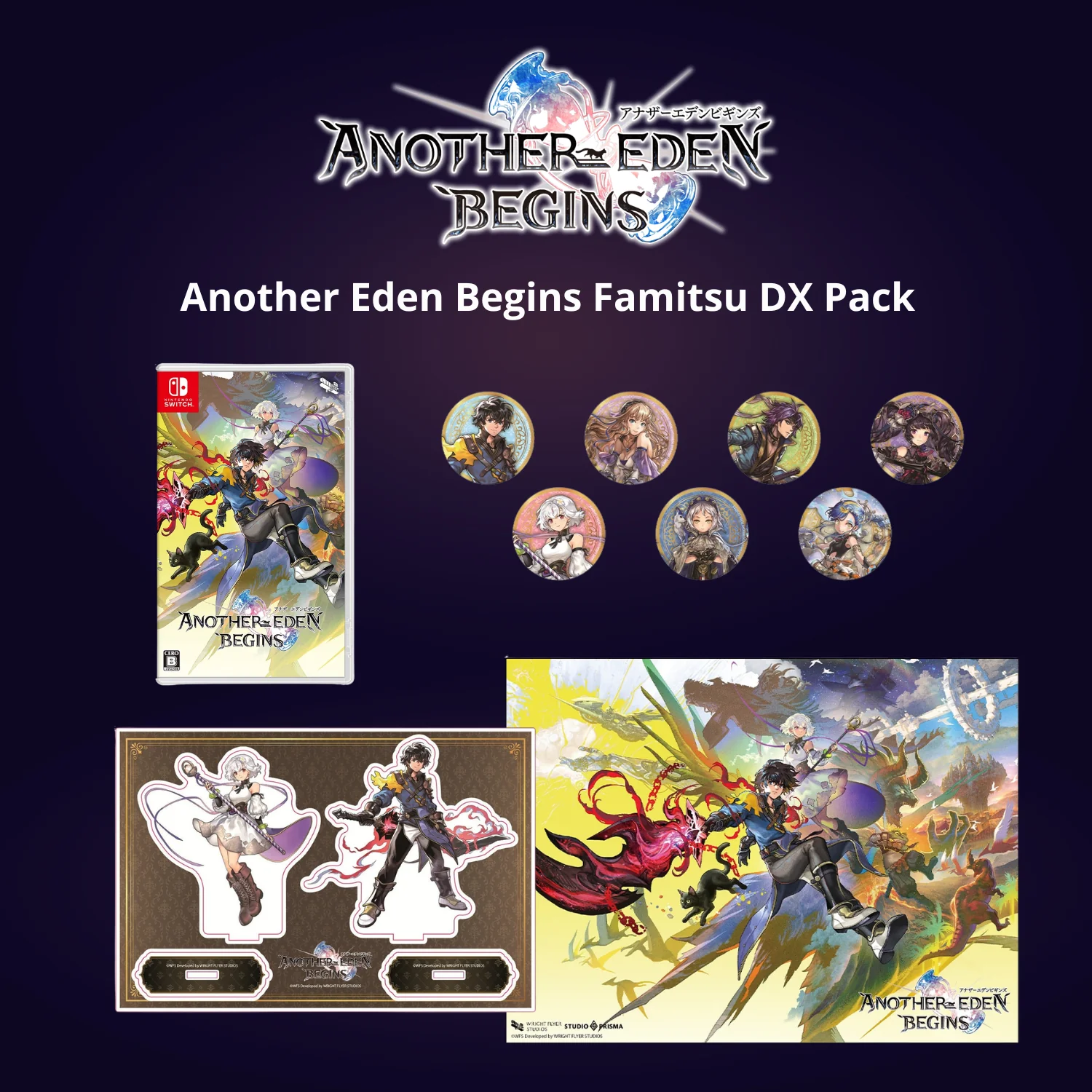 Bộ đĩa game kèm quà tặng Limited Edition Famitsu DX Pack Switch & Switch 2 – Another Eden Begins – Chính hãng Kadokawa